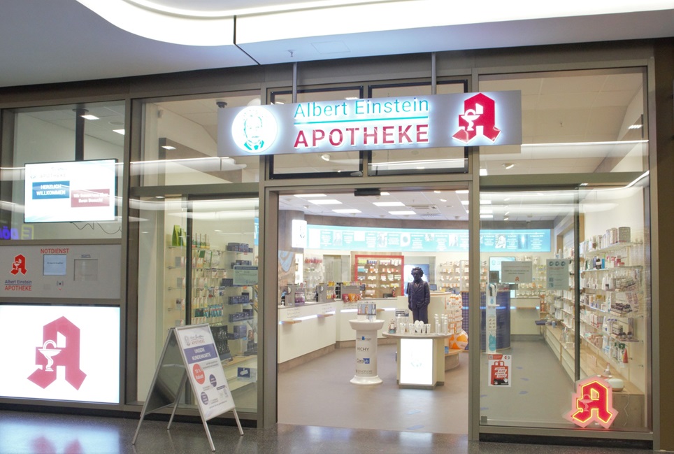 Albert Einstein Apotheke – die Apotheke in der Sedelhof-Passage direkt